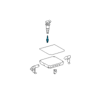 OEM 2006 Pontiac Vibe Spark Plug Diagram - 19185432