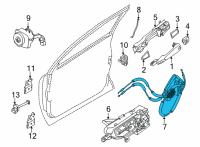 OEM 2021 Nissan Sentra Lock & Remote Control Assy-Front Door, Rh Diagram - 80500-6LB0A