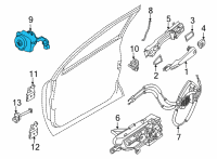 OEM Nissan Sentra Cylinder Set-Door Lock, LH Diagram - H0601-6LE0A