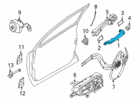 OEM 2021 Nissan Rogue Grip-Outside Handle, Rh Diagram - 80640-6LE0C