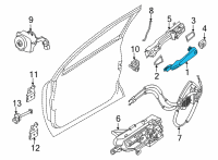 OEM 2022 Nissan Altima Handle Outside Diagram - 82640-6CA3B