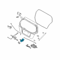 OEM 2007 Chevrolet Aveo5 Lift Gate Lock Cylinder Assembly (W/ Key)<See Guide/Contact B Diagram - 96414750