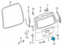 OEM 2021 Cadillac Escalade ESV Latch Diagram - 13541137