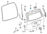 OEM Cadillac Escalade ESV Lift Gate Plug Diagram - 15184051