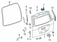 OEM GMC Yukon XL Hinge Diagram - 84277591