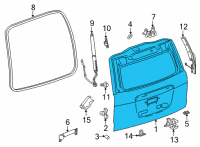 OEM Cadillac Escalade Lift Gate Diagram - 84880968