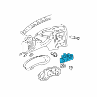 OEM 2002 Oldsmobile Alero Dash Control Unit Diagram - 9376423