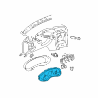 OEM 1999 Oldsmobile Alero Instrument Cluster Assembly Diagram - 9360303