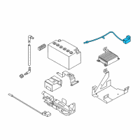 OEM BMW 550i Plus Pole Battery Cable Diagram - 61-12-9-217-036