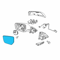 OEM 2014 Chevrolet Impala Mirror Glass Diagram - 23428164