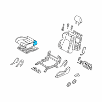 OEM 2015 Nissan 370Z Pad Front Seat Cushion Diagram - 87361-1EA2A