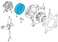 OEM 2022 Hyundai Santa Fe Pulley-Coolant Pump Diagram - 25221-2MHA0