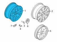 OEM 2019 BMW X5 Light Alloy Rim Ferricgrey Diagram - 36-11-6-883-758