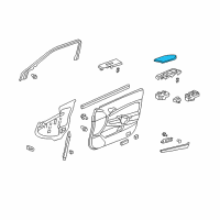 OEM 2009 Honda Accord Armrest, Left Front Door Lining (Pearl Ivory) (Leather) Diagram - 83553-TA0-A31ZC