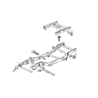 OEM 2002 GMC Sierra 1500 HD Bracket, Rear Axle Bumper Diagram - 15757145