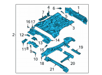 OEM Hyundai Tucson PANEL COMPLETE-REAR FLOOR Diagram - 65500-CW000