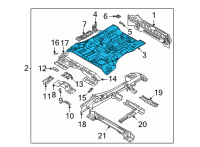 OEM Hyundai Tucson PANEL-REAR FLOOR Diagram - 65511-N9050