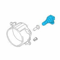 OEM 2013 Ford Focus Fog Lamp Bulb Diagram - 1S7Z-13466-BA