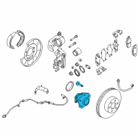 OEM 2019 Nissan Murano Hub Assembly Rear Diagram - 43202-3JA1B