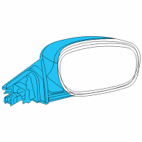 OEM 2010 Dodge Charger Passengers Power Side View Mirror Heated Diagram - 4806158AD