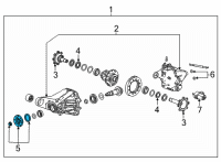 OEM Cadillac Slip Yoke Diagram - 84881462