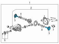 OEM 2022 Cadillac Escalade ESV Output Shaft Diagram - 84881453