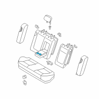 OEM 2008 Hyundai Sonata Rear Seat Armrest Cup Holder Cover Diagram - 89925-0A700-QD