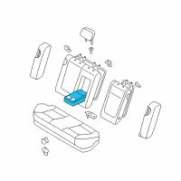 OEM Hyundai Sonata Rear Seat Back Armrest Assembly Diagram - 89900-0A700-FZN