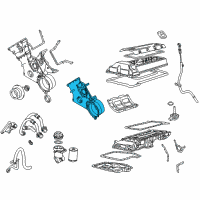 OEM 2003 BMW X5 Timing Case Cover, Bottom Diagram - 11-14-1-708-209