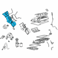 OEM 2002 BMW 540i Timing Case Cover, Top Diagram - 11-14-1-745-506