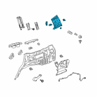 OEM Toyota Land Cruiser Rear Pillar Trim Diagram - 62472-60391-A1