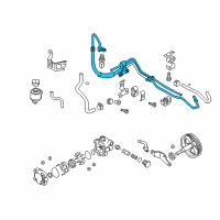 OEM Infiniti G35 Power Steering Hose & Tube Assembly Diagram - 49721-AM600