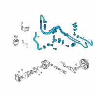 OEM Infiniti G35 Power Steering Hose & Tube Set Diagram - 49710-AM701