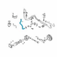 OEM 2003 Infiniti G35 Power Steering Return Hose Diagram - 49725-AM601