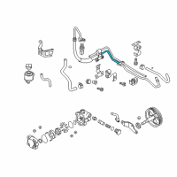 OEM 2005 Infiniti G35 Power Steering Pressure Hose & Tube Assembly Diagram - 49720-AM600