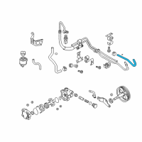 OEM 2003 Infiniti G35 Power Steering Return Hose Diagram - 49725-AM800