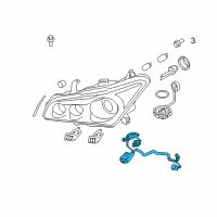 OEM Infiniti Harness Assembly - Head Lamp Diagram - 26038-1LA0A