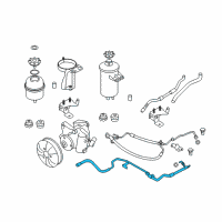 OEM 2008 BMW 535i Active Steering Return Pipe Diagram - 32-41-6-777-411