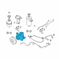 OEM BMW 525xi Power Steering Pump Diagram - 32-41-6-777-321