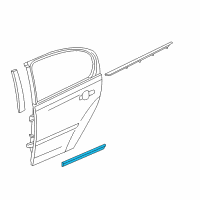 OEM Pontiac Body Side Molding Diagram - 89024128