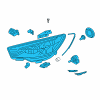 OEM 2015 Kia K900 Passenger Side Headlight Assembly Diagram - 921023T520