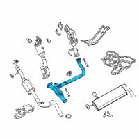 OEM 2018 Jeep Wrangler Exhaust Catalytic Converter Diagram - 68252391AL