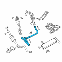 OEM 2021 Jeep Gladiator Exhaust Catalyst Converter Diagram - 68252391AM