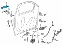 OEM 2020 GMC Sierra 3500 HD Handle, Outside Diagram - 84462077