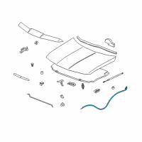 OEM 2003 Saturn Vue Cable Asm-Hood Primary Latch Release Diagram - 15291964