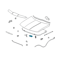 OEM 2003 Saturn Vue Plate Asm-Hood Secondary Striker & Primary Latch Diagram - 15799992