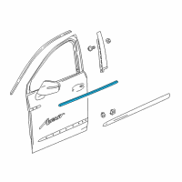 OEM 2021 Buick Enclave Belt Molding Diagram - 85143431