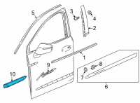 OEM Buick Enclave Front Molding Diagram - 84134888