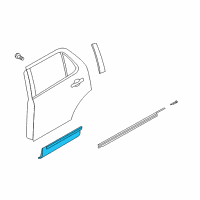 OEM 2013 Ford Explorer Lower Molding Diagram - BB5Z-7825556-BA