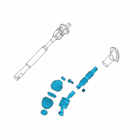 OEM 2009 Chevrolet Avalanche Steering Gear Coupling Shaft Assembly Diagram - 25979051